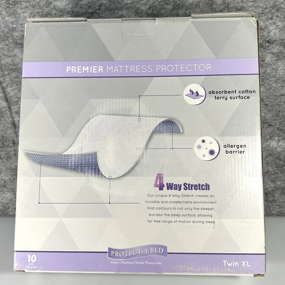 Protect-A-Bed Premier Mattress Protector Twin XL Soft Waterproof College Dorm